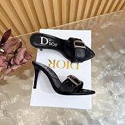 Dior Black Leather Heel 8.5cm - 2