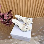 Dior White Leather Heel 8.5cm - 1