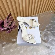 Dior White Leather Heel 8.5cm - 2