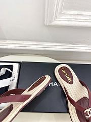 Chanel Burgundy Flip-flops - 3