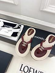 Chanel Burgundy Flip-flops - 2