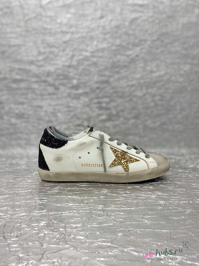 Golden goose superstar sneakers with gold star  - 1