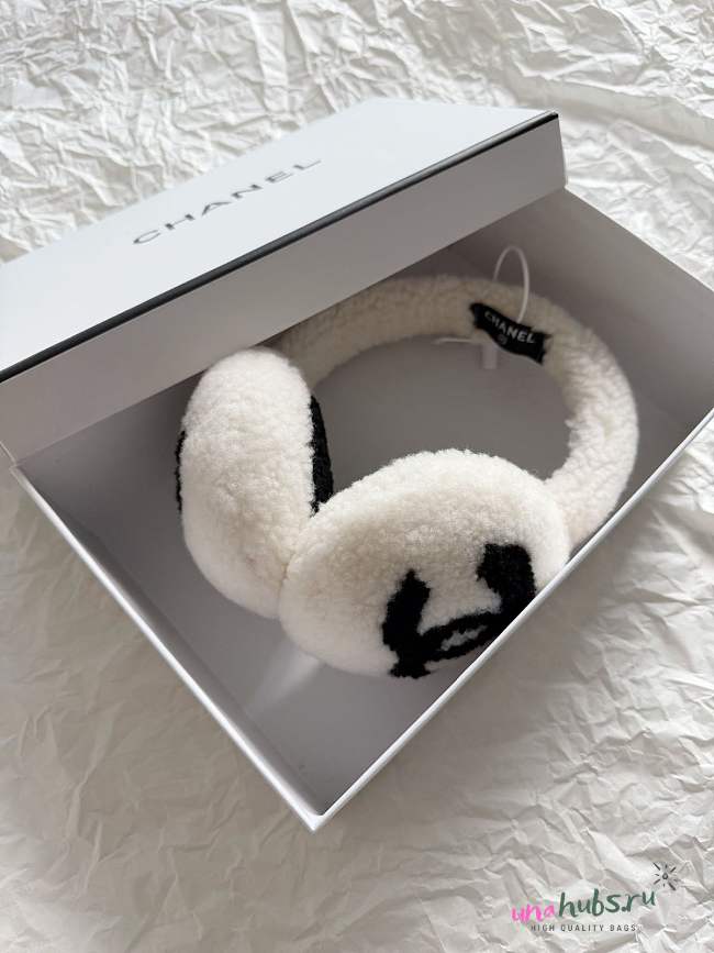 Chanel White Earmuffs - 1