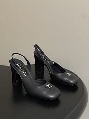 Chanel Slingback Black Pump 9cm - 1