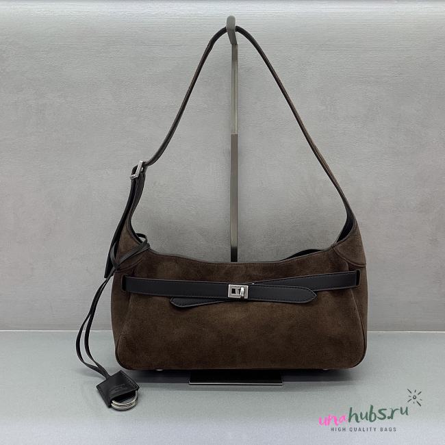 Balenciaga Bel Air Suede Shoulder Bag 35x10x17cm - 1