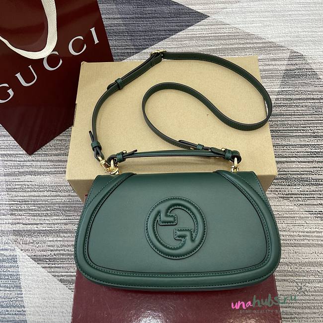 Gucci Blondie medium top handle bag green 26.5x16.5x8.5cm - 1