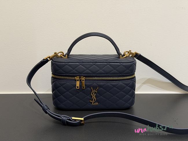 YSL Gaby vanity bag lambskin in Blue 18x11x6.5cm - 1