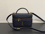 YSL Gaby vanity bag lambskin in Blue 18x11x6.5cm - 1