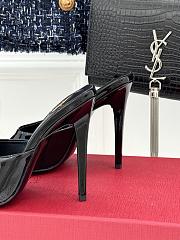 YSL Romy Mules In Patent Leather Black 9cm - 2