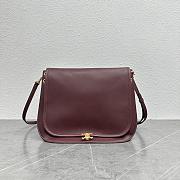 Celine Soft Triomphe Besace Burgundy 32x7x27cm - 1