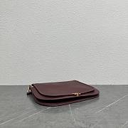 Celine Soft Triomphe Besace Burgundy 32x7x27cm - 4