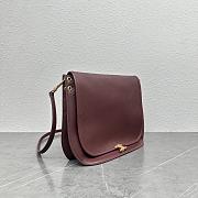 Celine Soft Triomphe Besace Burgundy 32x7x27cm - 3