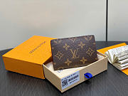 Louis Vuitton Bifold Organizer Monogram Wallets 11.5x0.5x3.5cm - 4
