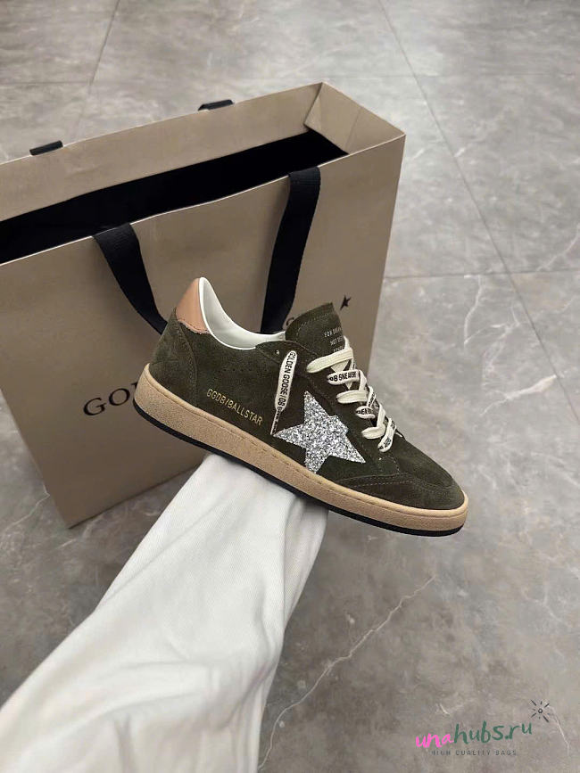 Golden Goose Ball Star Sneakers Army Green - 1