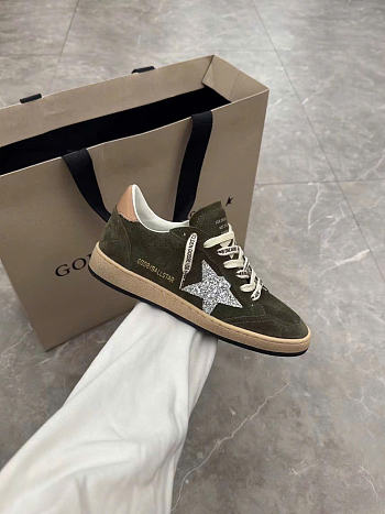 Golden Goose Ball Star Sneakers Army Green