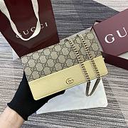 Gucci Marmont bi-colour wallet on chain light yellow 20x12.5x4cm - 1