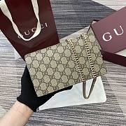 Gucci Marmont bi-colour wallet on chain light yellow 20x12.5x4cm - 3