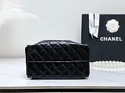 Chanel Small 25 Handbag Black Gold Lambskin 30x26x14cm - 5