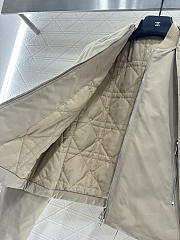 Dior Jacket with Scarf Collar Beige Padded  - 4