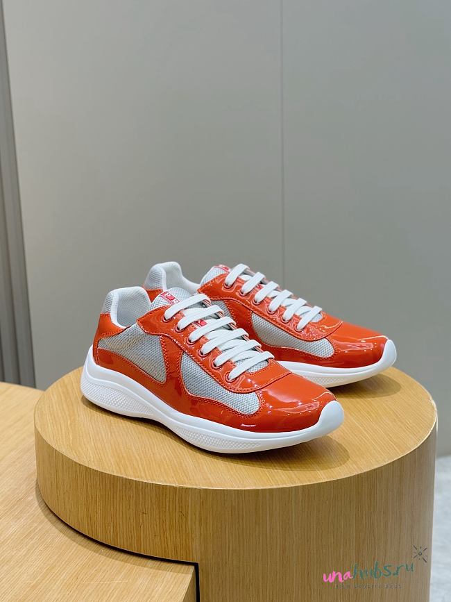 Prada America's Cup Orange Sneakers - 1