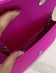 Manolo Blahnik Gothisi Fuchsia Satin Clutch 24x12x3cm - 2