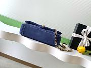 Chanel Flap Bag Blue Suede 26x18x7cm - 5