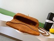 Chanel Flap Bag Brown Suede 26x18x7cm - 5
