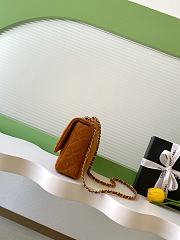 Chanel Flap Bag Brown Suede 26x18x7cm - 3