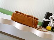 Chanel Flap Bag Brown Suede 26x18x7cm - 2