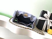 Chanel Mini 25 Handbag Blue Suede 22x20x12.5cm - 5