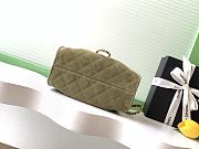 Chanel Mini 25 Handbag Green Suede 22x20x12.5cm - 2