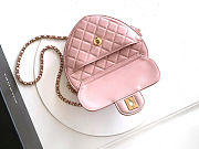 Chanel New Heart Shaped Bag Pink Lambskin 18x19x5.5cm - 5