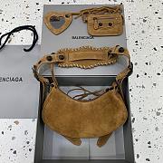 Balenciaga Le Cagole Bag Brown Suede 26x12x6cm - 4