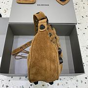 Balenciaga Le Cagole Bag Brown Suede 33x16x8cm - 5