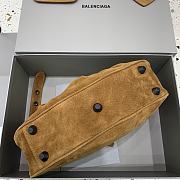 Balenciaga Le Cagole Bag Brown Suede 33x16x8cm - 3