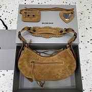 Balenciaga Le Cagole Bag Brown Suede 33x16x8cm - 4