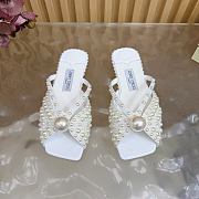 Jimmy Choo Samantha White Slides - 3