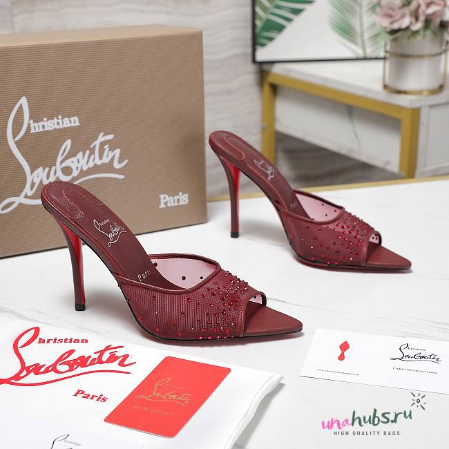 Christian Louboutin Burgundy Heel 10cm - 1