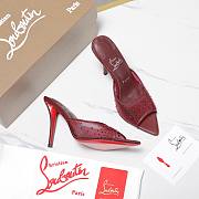 Christian Louboutin Burgundy Heel 10cm - 3