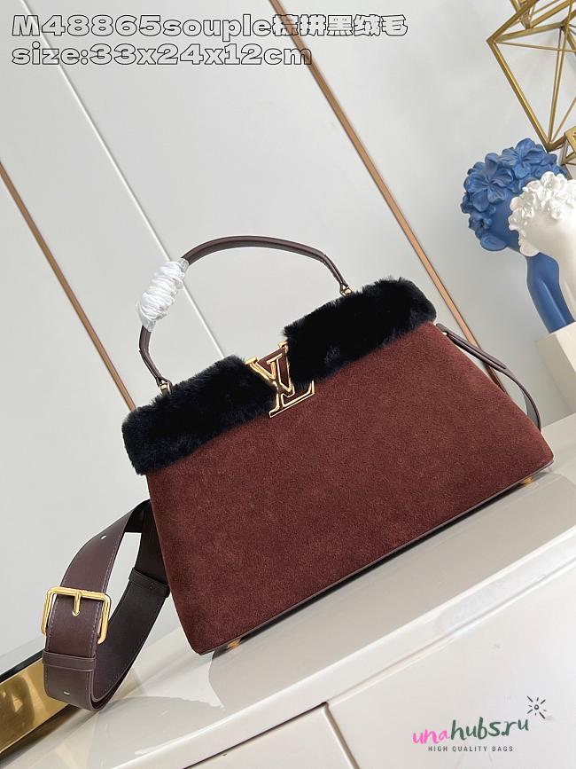 Louis Vuitton Capucines MM Souple Suede 33x24x12cm - 1