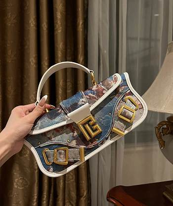 Balmain Canvas Shoulder Bag 26x11.5x3cm