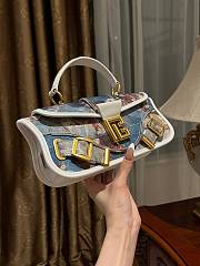 Balmain Canvas Shoulder Bag 26x11.5x3cm - 4