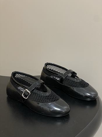 Alaïa Black Rubber Ballet Flats 