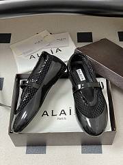 Alaïa Black Rubber Ballet Flats  - 4