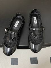 Alaïa Black Rubber Ballet Flats  - 2