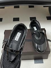 Alaïa Black Rubber Ballet Flats  - 3
