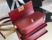 Chanel Leboy Bag Red Caviar Gold 20cm - 5