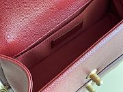 Chanel Leboy Bag Red Caviar Gold 20cm - 3