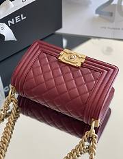 Chanel Leboy Bag Red Caviar Gold 20cm - 2