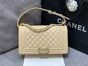 Chanel Medium Leboy Bag Beige Caviar Gold 25cm - 1